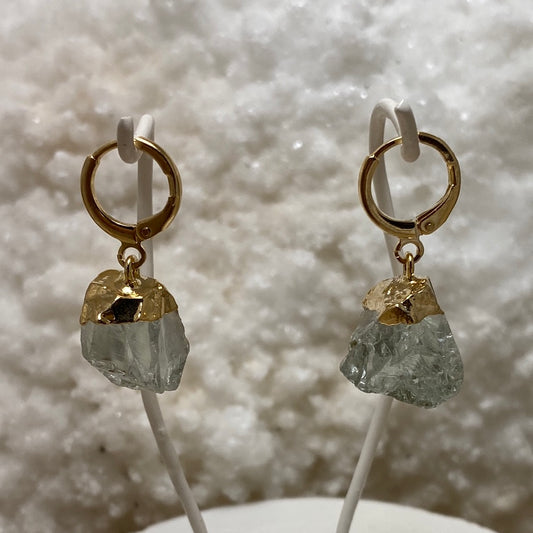 Praisialite - Gold - ½”  Huggie Earring