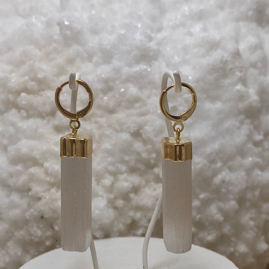 Selenite earrings