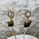 Tourmaline - Gold - ½”  Huggie Earring