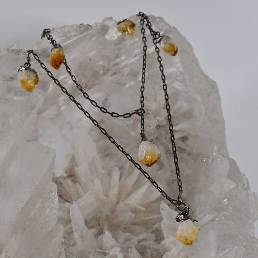 Lucky #7 Citrine Necklace